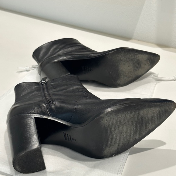 Schutz pointed toe black leather booties. - Picture 7 of 10